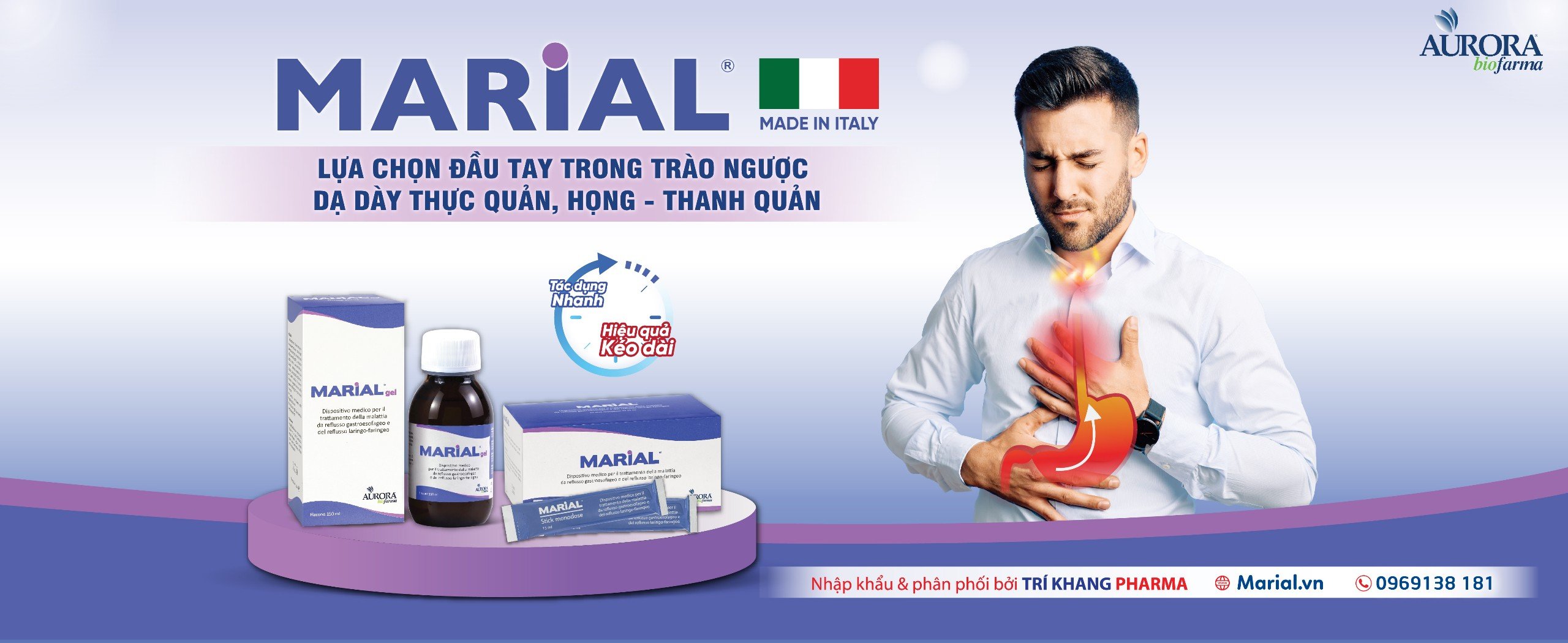 Marial Gel - Giải pháp đột phá chống trào ngược từ Italy