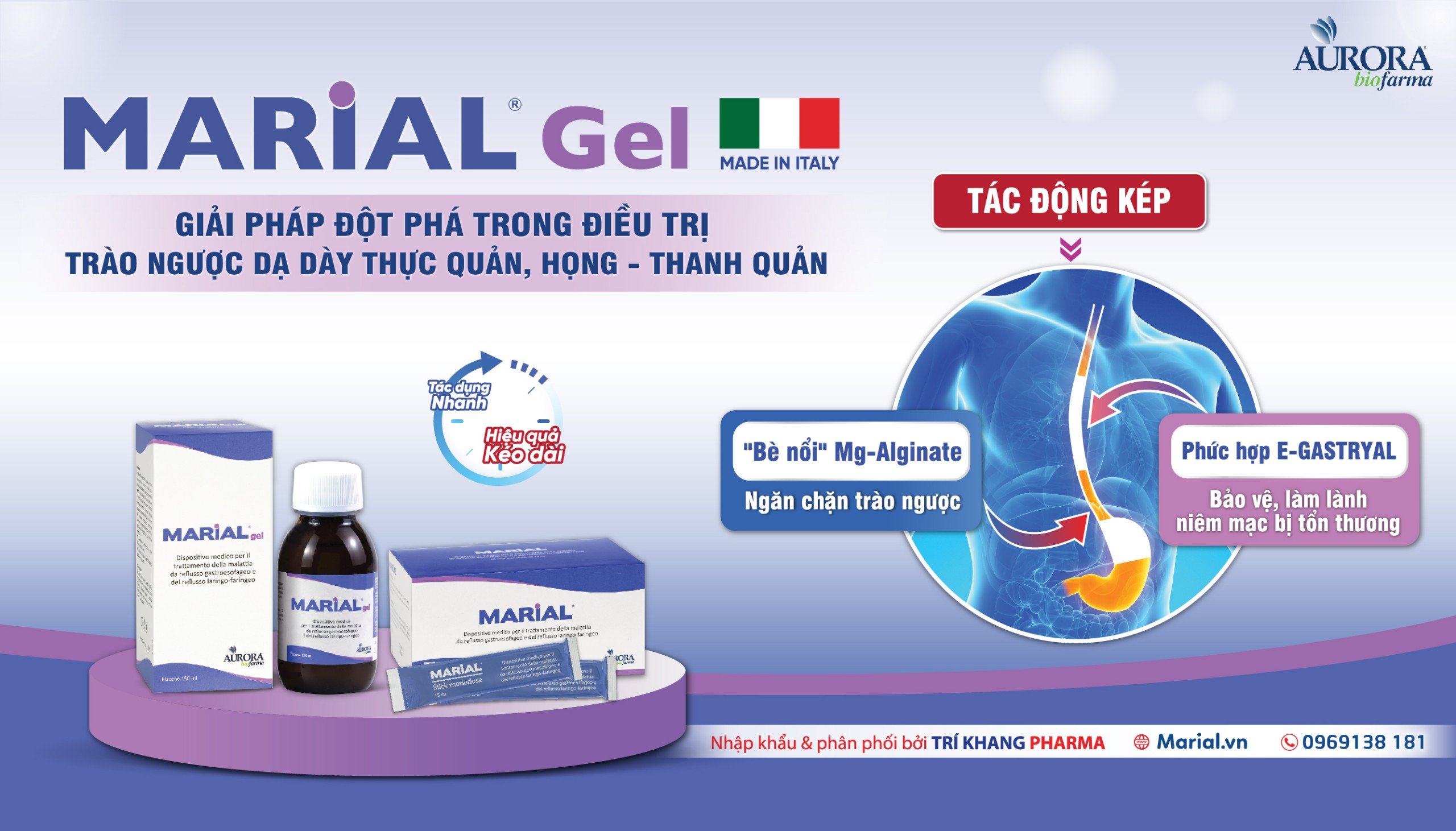 Marial Gel - Giải pháp đột phá trong điều trị trào ngược dạ dày thực quản